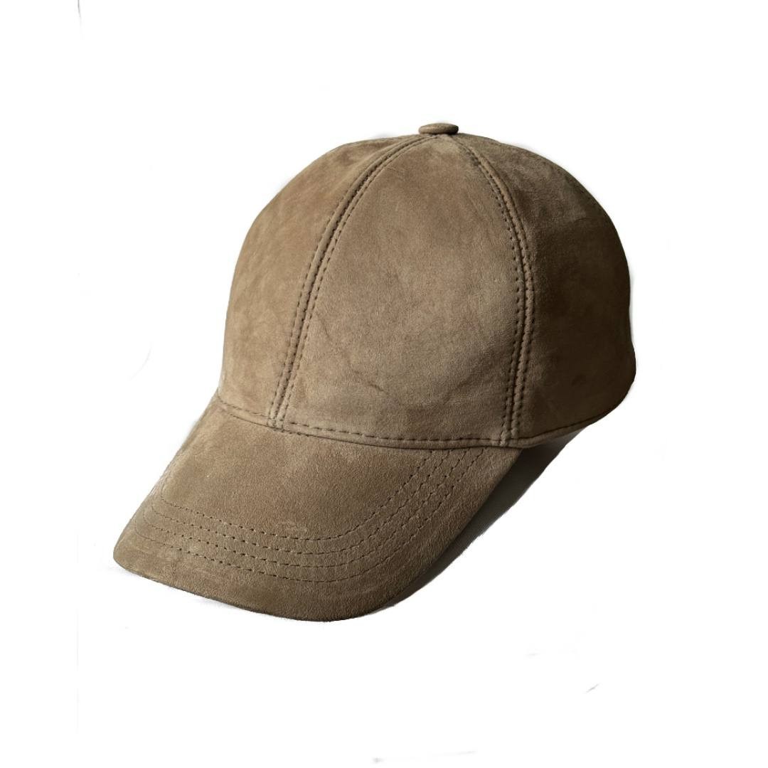 2 Pack Genuine Suede Lambskin Leather Baseball Cap Sports Visor Hat
