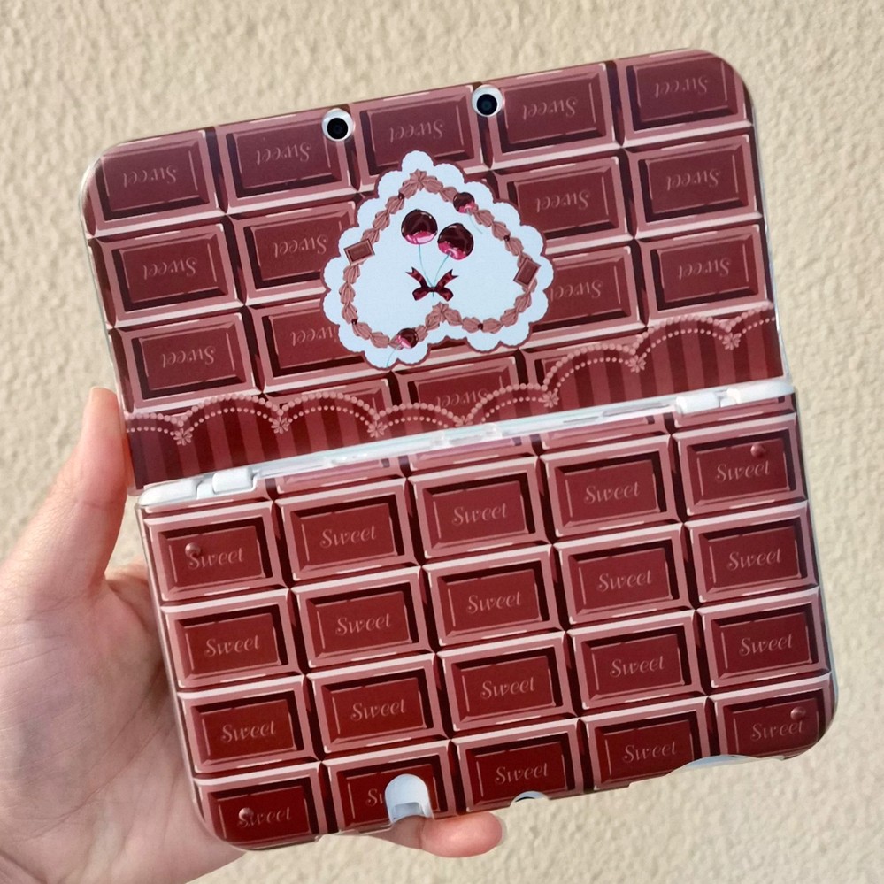 Kawaii Chocolate & Cherry Sweet Design Protective Case for Nintendo series Shell
