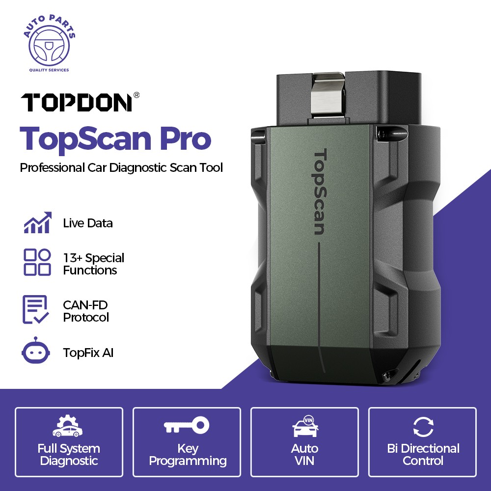 2026 TOPDON Topscan PRO Wireless OBD2 Scanner Code Reader Key Coding Diagnostic