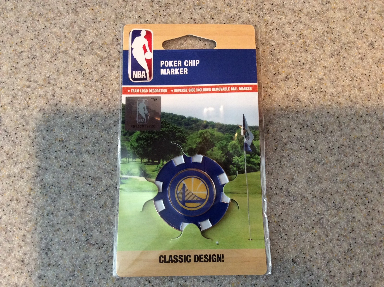 Golden State Warriors Official NBA Golf Ball Marker With Poker Chip Set McArthur