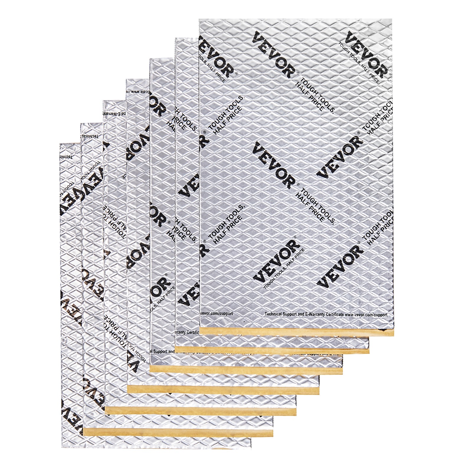 VEVOR Sound Absorption Sheet 52sq.ft 9.8" x 15.7" Car Heat Insulation Mat 50mil