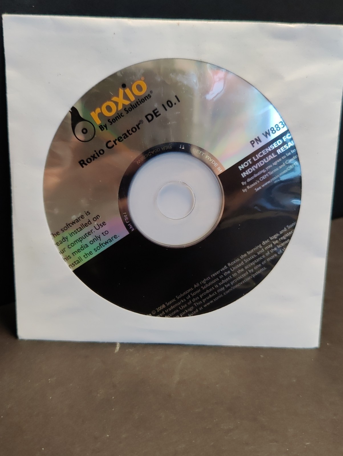 ROXIO -Sonic Solutions -Roxio Creator -DE 10.1  -Sealed Envelope