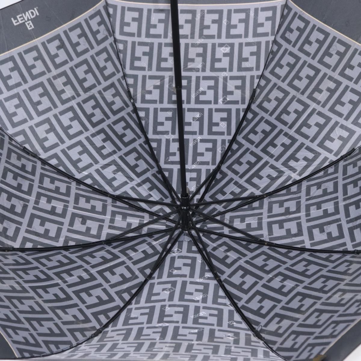 FENDI Zucca Canvas Folding Umbrella Navy Auth am9873