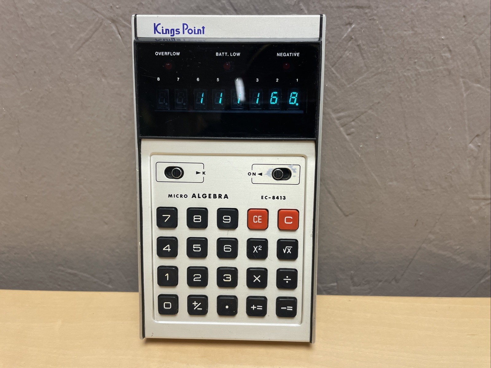 Vintage Kings Point EC- 8413 micro algebra calculator, Japan Works!