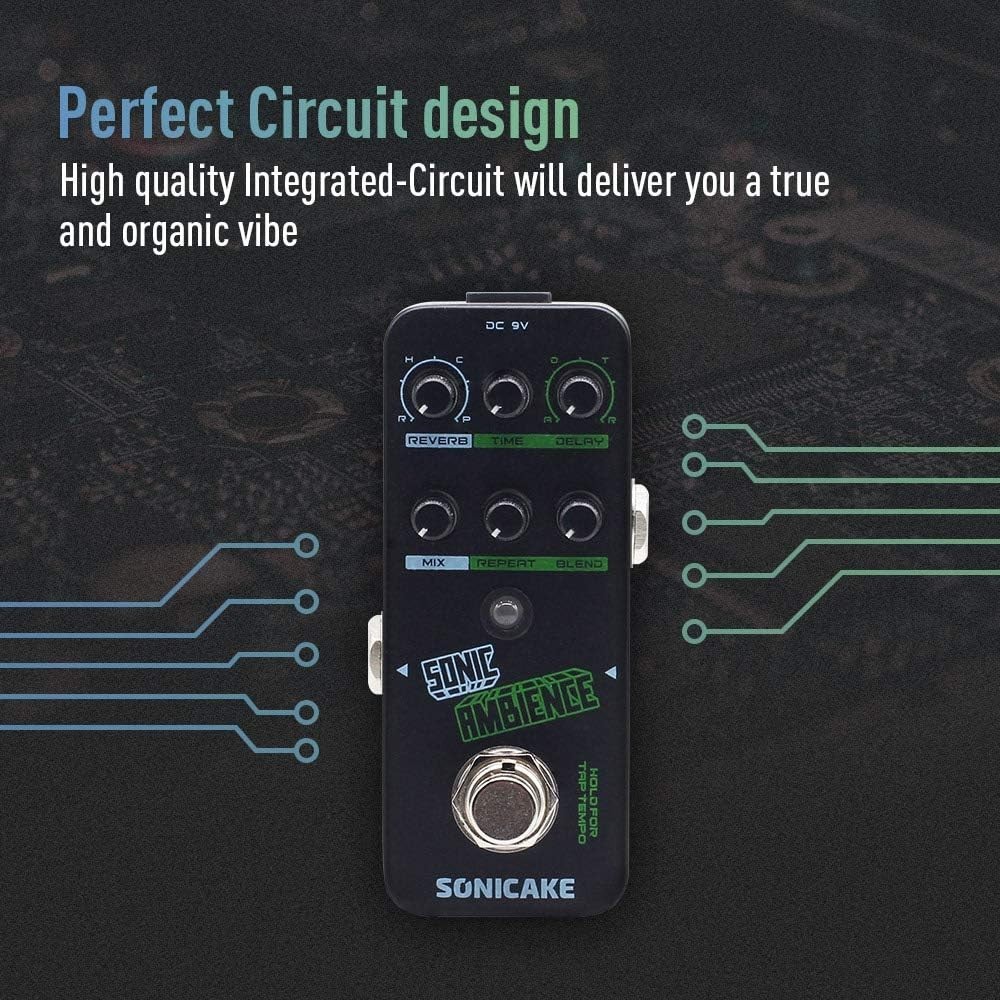 Delay Reverb Pedal - Pristine Sound Buffer Bypass Circuit