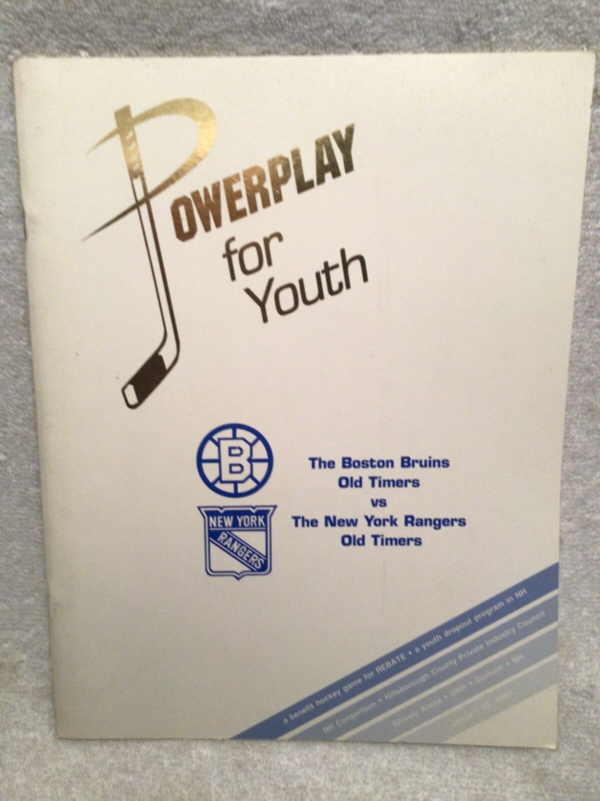 1987 Old Timers Hockey Tournament Boston Bruins Vs. NY Rangers In Durham NH