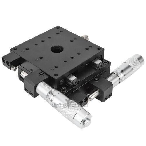 XY Micrometer Fine Tuning Platform Manual Tuning Roller Linear Stage 80*80*40mm
