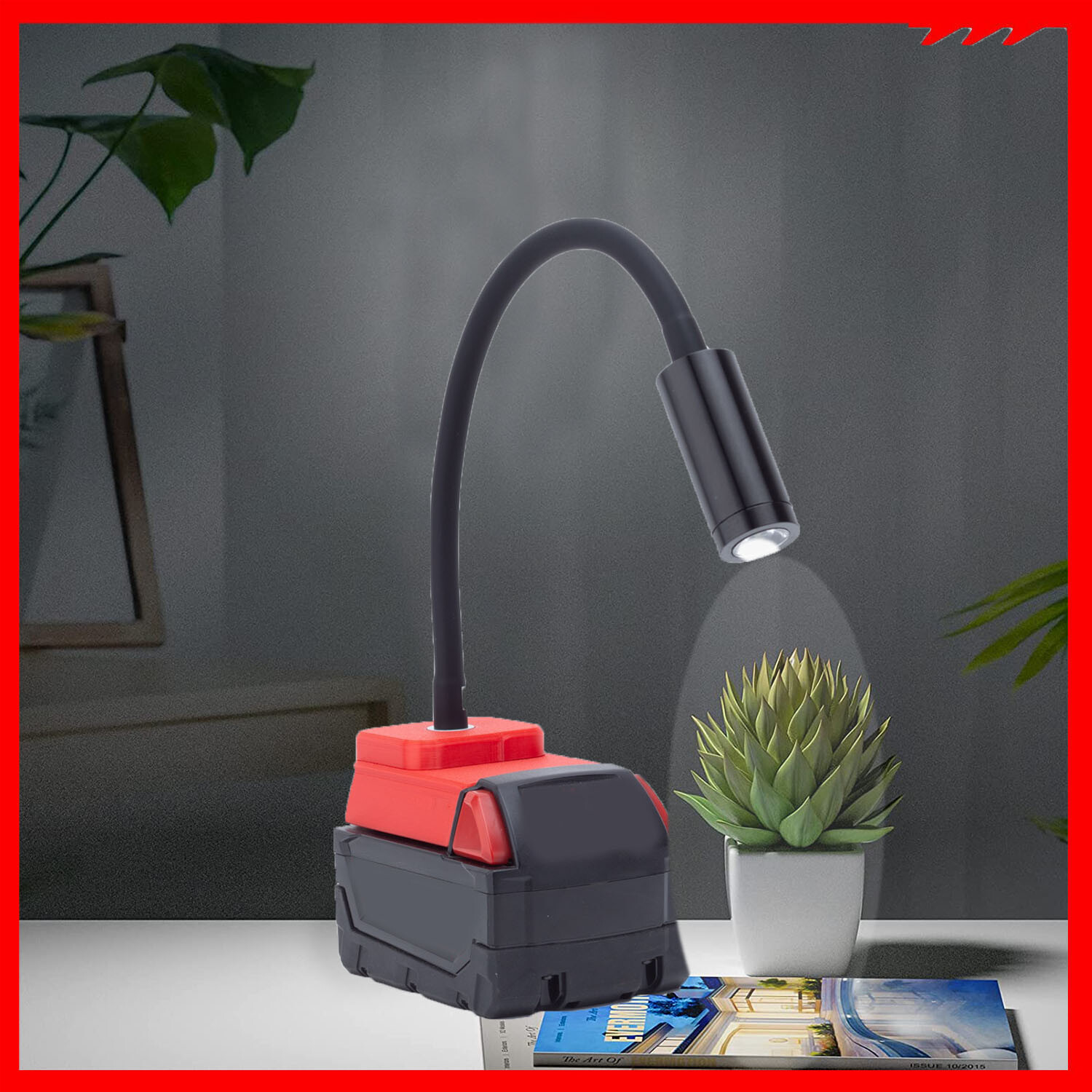 LED Work Light Flexible Bendable For Milwaukee 18V Lithium Battery Desk Lamp