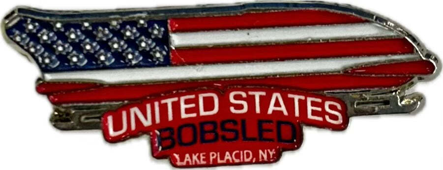 USA Bobsled Team Lake Placid New York Official Lapel Pin