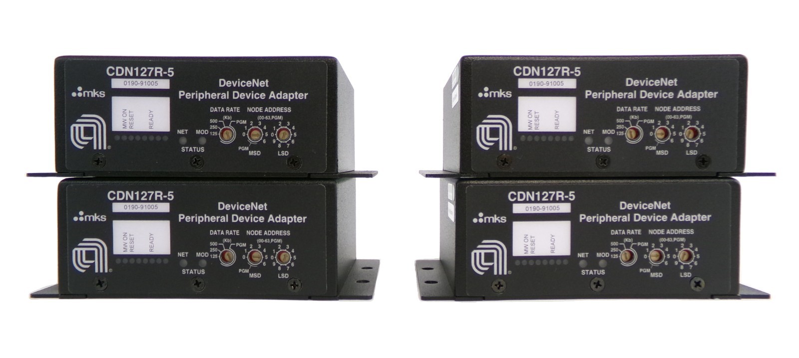 MKS Instruments CDN127R-5 DeviceNet Peripheral Adaptor Lot of 4 New