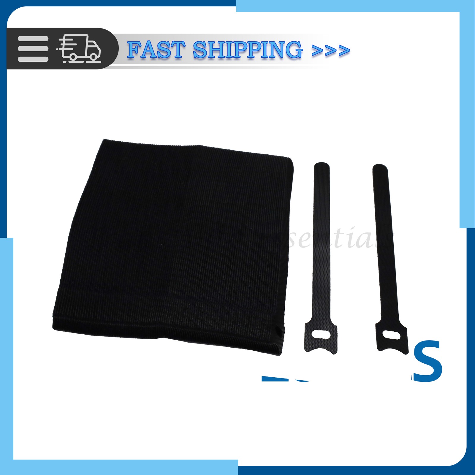100PC Reusable Cable Straps Black Wire Cord Hook Loop Ties Fastening Organizer