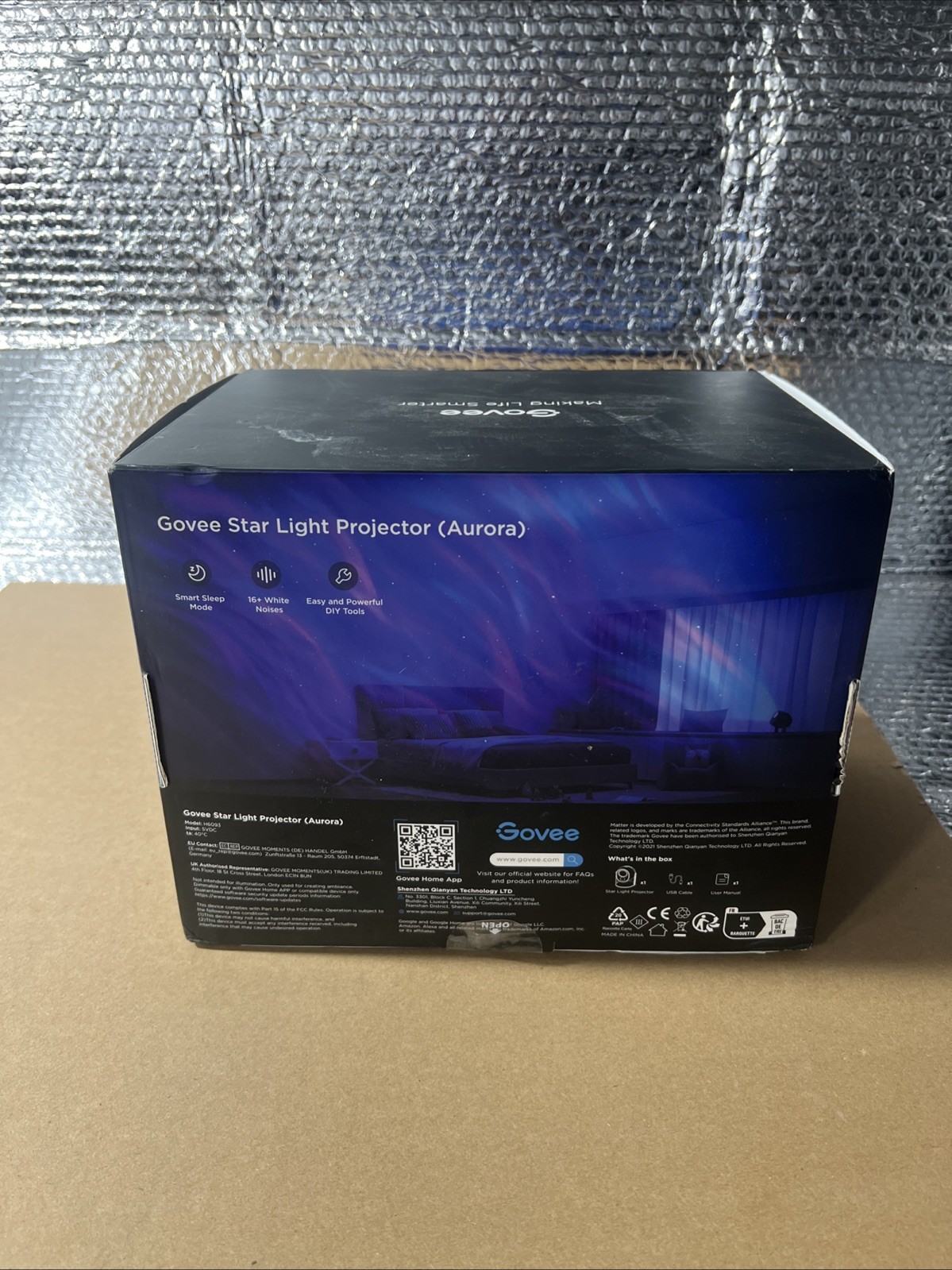 2021 Govee Aurora App Controlled Star Light Projector Model H6093 - Tested