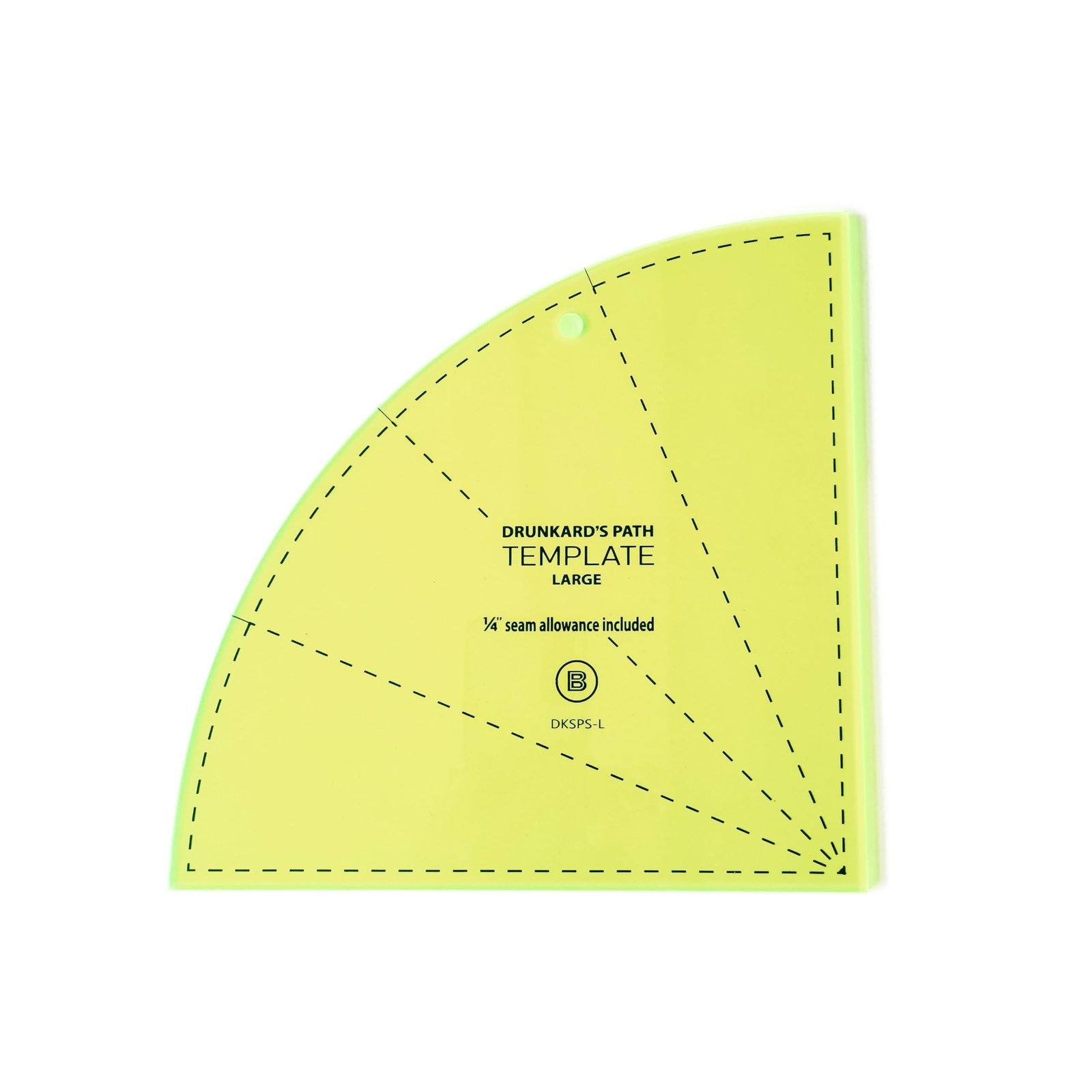 Drunkards Path Quilting Template Large Curved Acrylic Tools with 1/4” Seam Al...