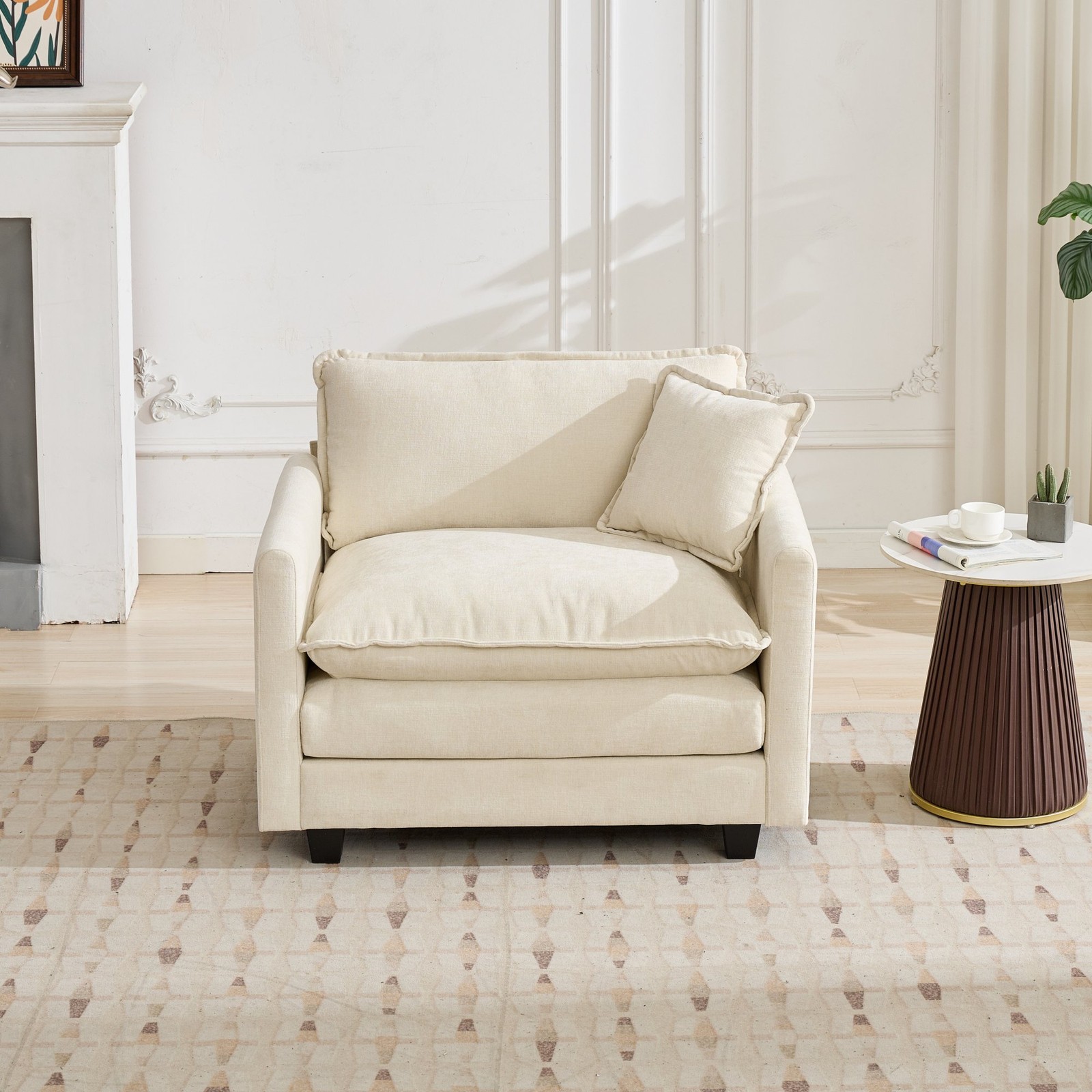 Cloud Sofa Single Seat (Ottoman is not included), Modern Sectional Couch,