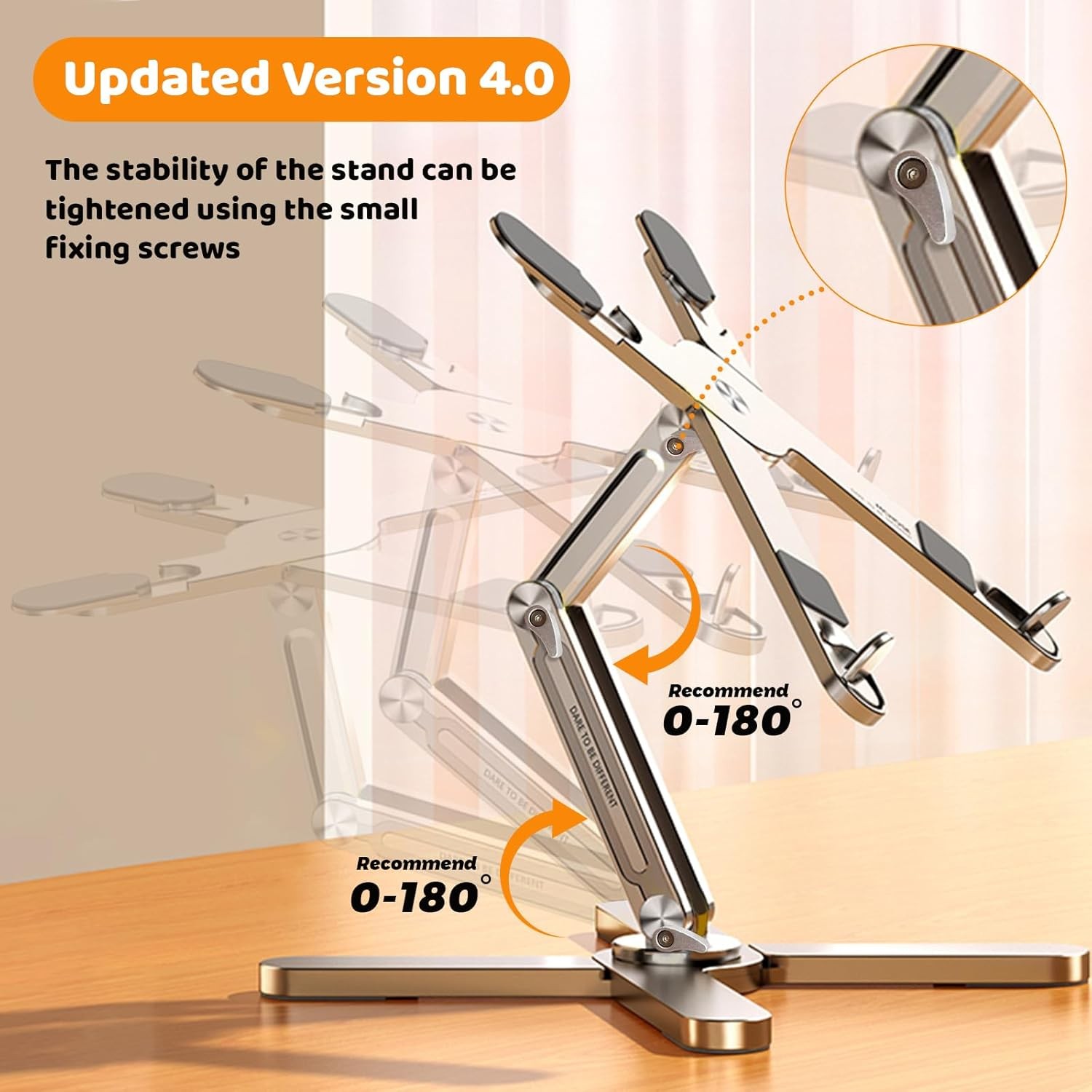 Laptop Stand with 360 Rotating Base, Computer Notebook Laptop Riser Metal Holder