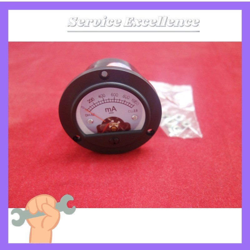 1PCS DC 0-1000mA Round Analog Ammeter Panel Current Dia. 66.4mm DH52 direct con