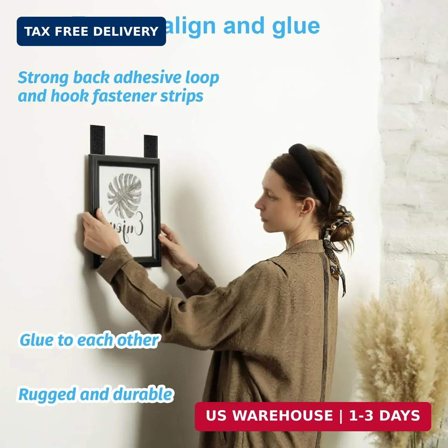 32 Sets 1x4 Inch Hook and Loop Strips with Adhesive, Strong Sticky Back, Heavy D