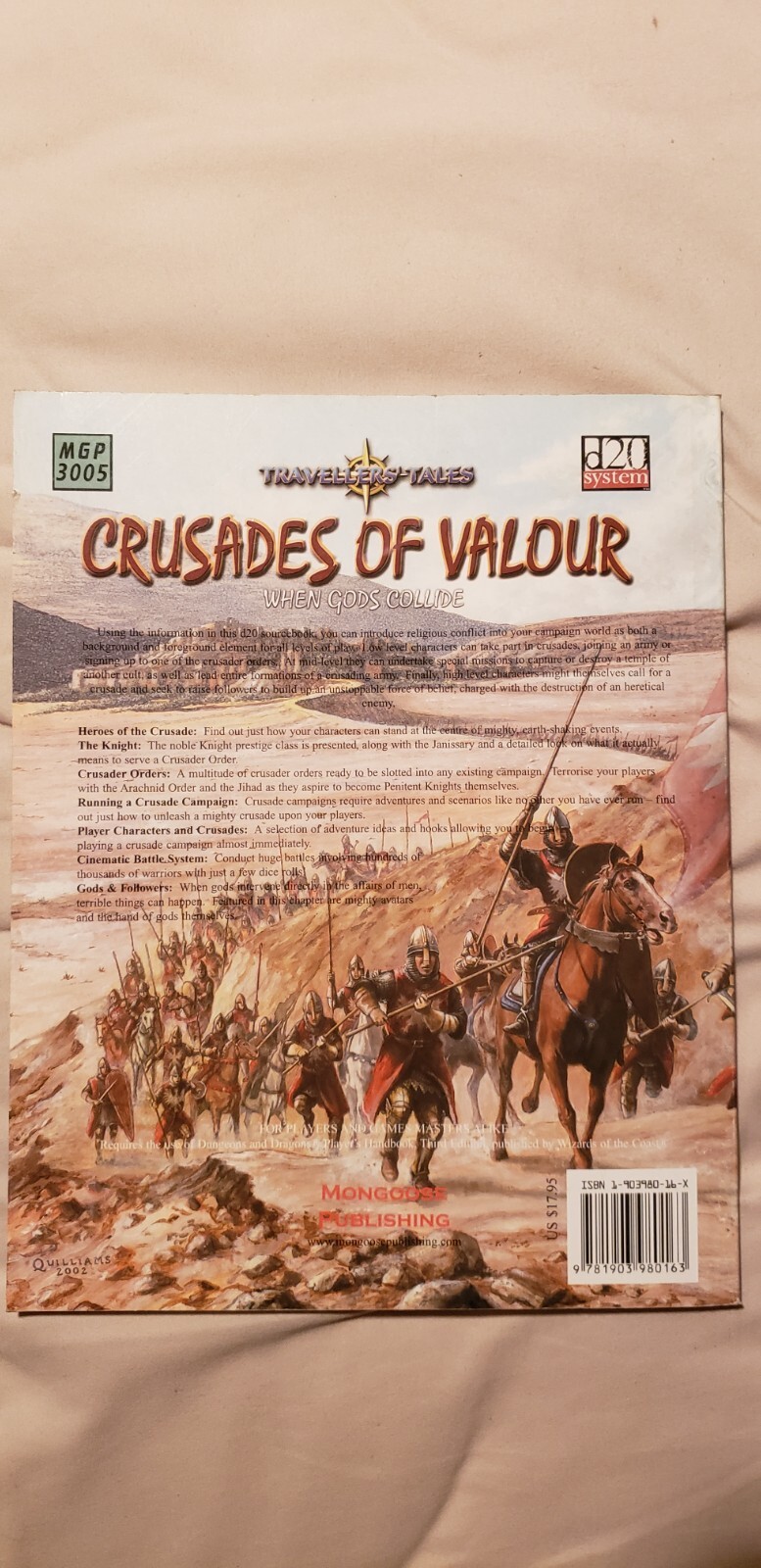 Travellers' Tales Crusades of Valour D20 System Mongoose MGP 3005 D&D s/c NOS