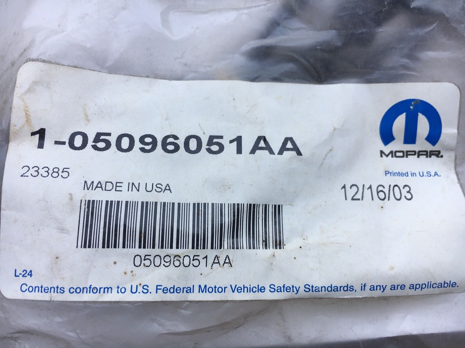 MOPAR DAIMLER CHRYSLER WHEEL SPEED SENSOR 05096051AA