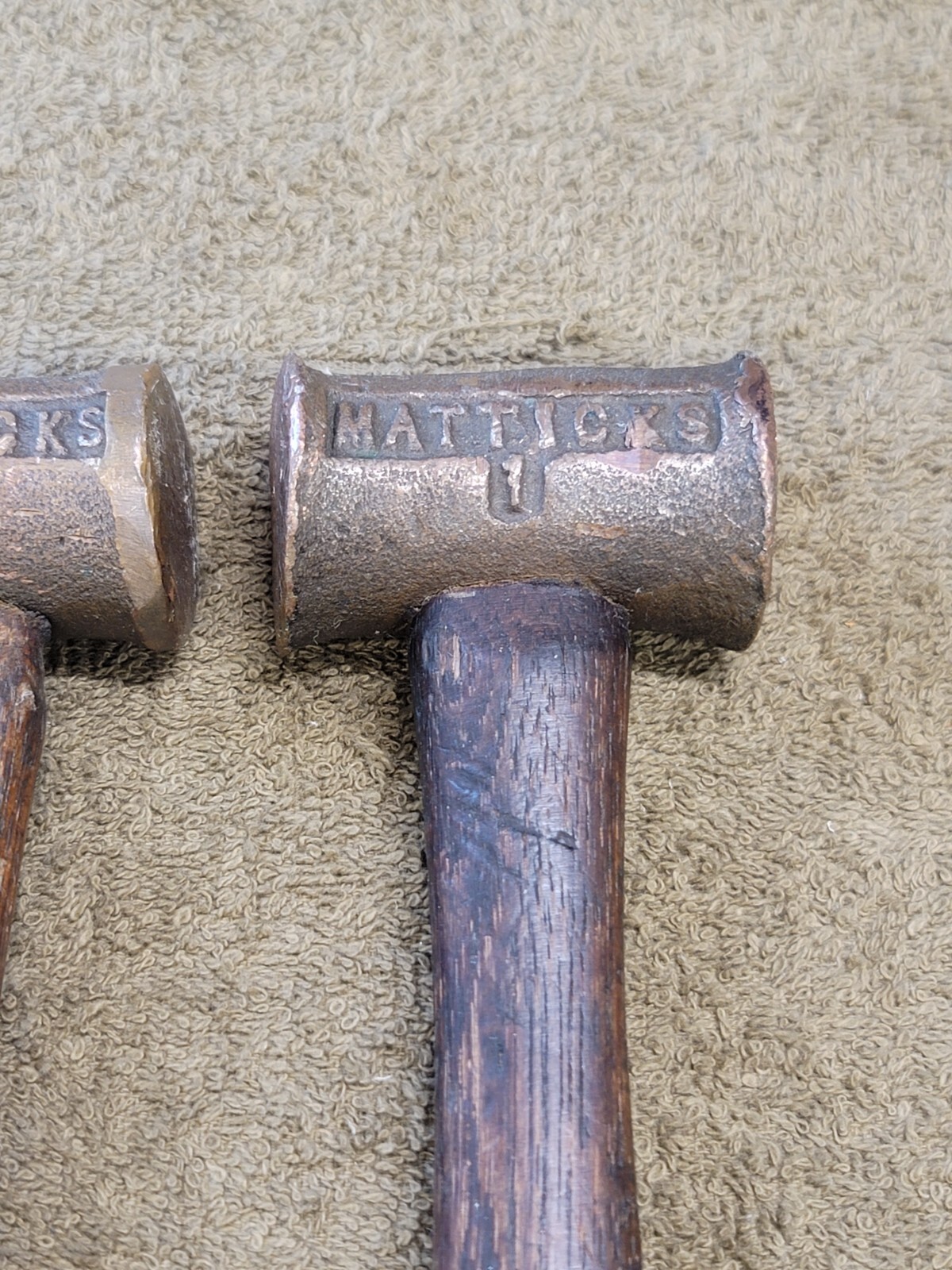 Matticks 1lb Tw Red Brass Dead Blow Hammer 16ozs BOTH