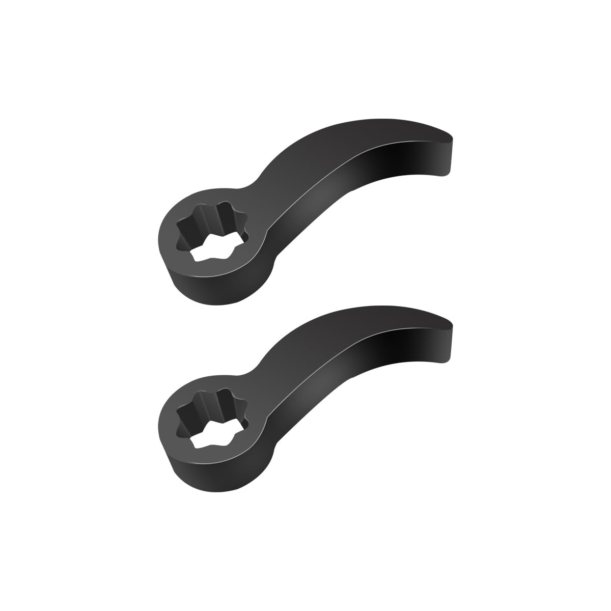 2Pcs pry bar wrench adapter，1/2"alf Shaft Pry Bar Wrench Adaptor Head，Half Sh...