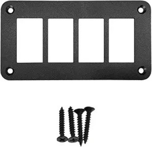 4 Hole Waterproof Rocker Switch Panel with Aluminium Housing Brac Size: 4 Hole