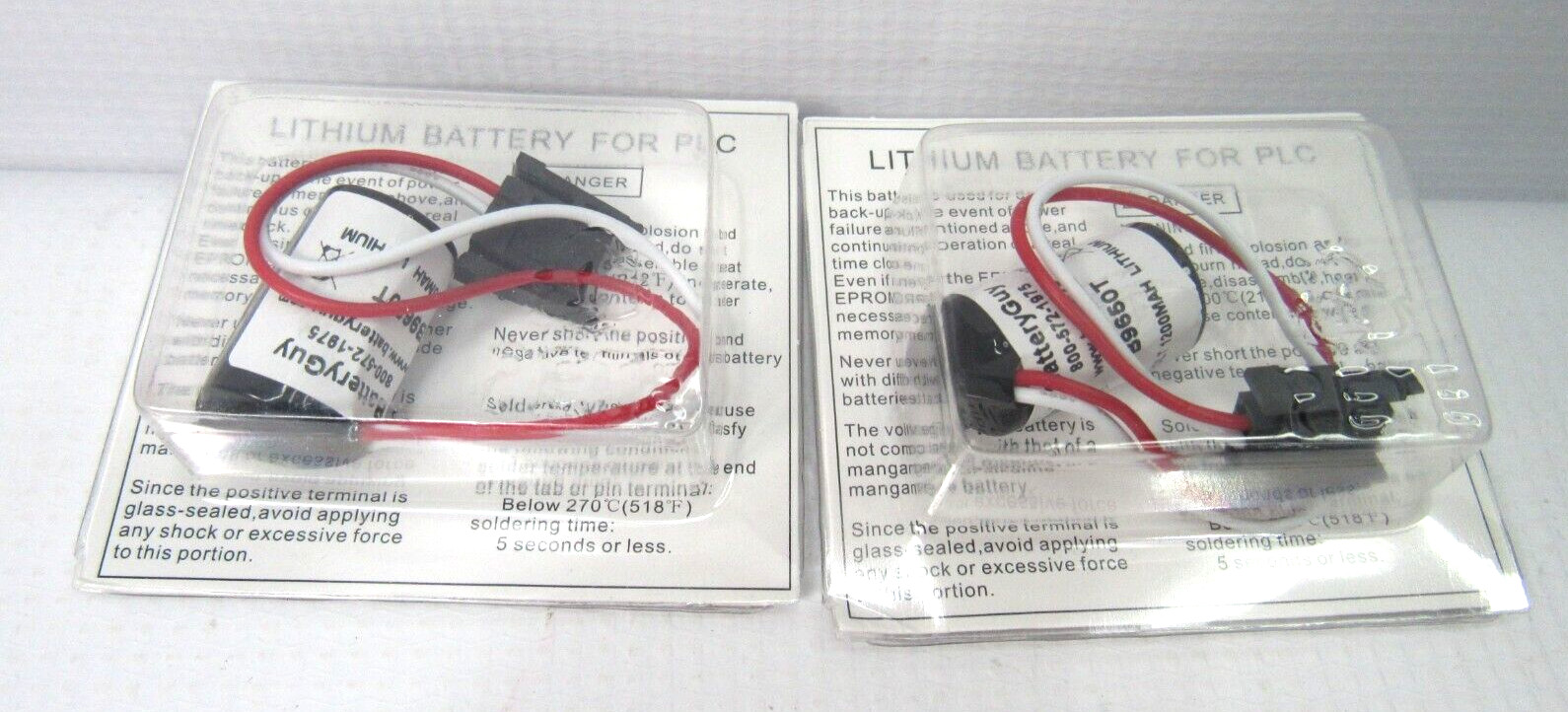 NEW BatteryGuy B9650T Battery For PLC Lot of 2