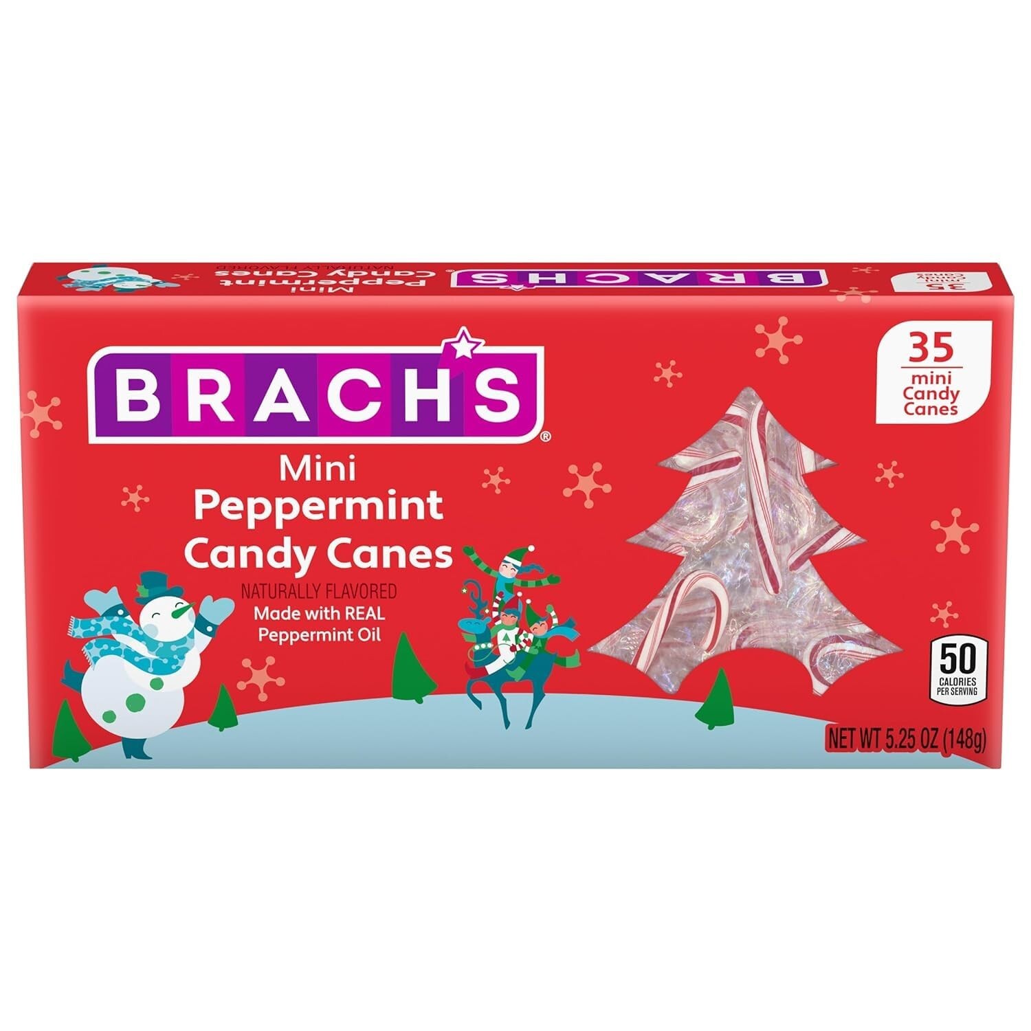 Brach's Mini PEPPERMINT Candy Canes 35-Count Individually Wrapped * BB 6/2026 *