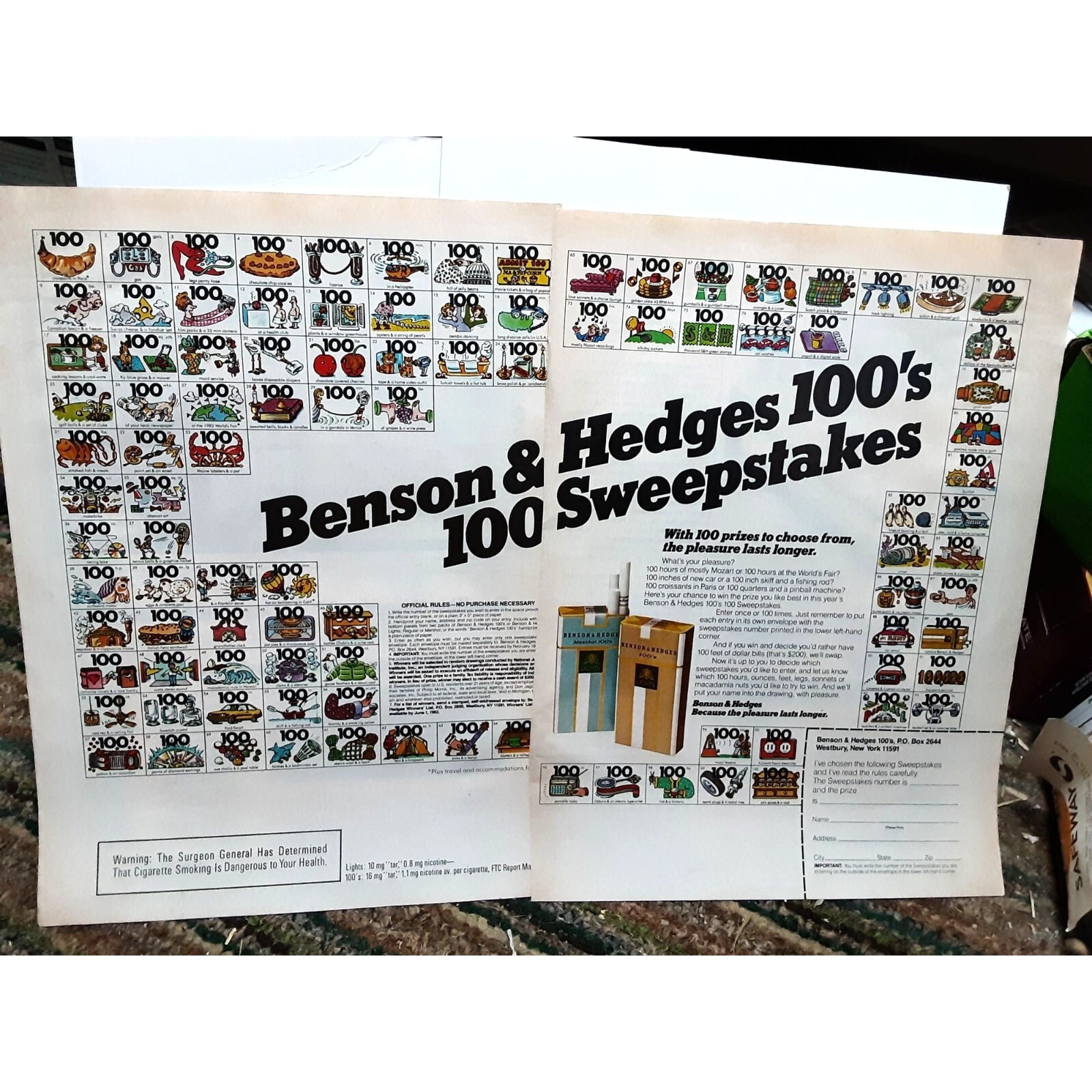 1981 Benson Hedges Cigarettes Original Print Ad Vintage