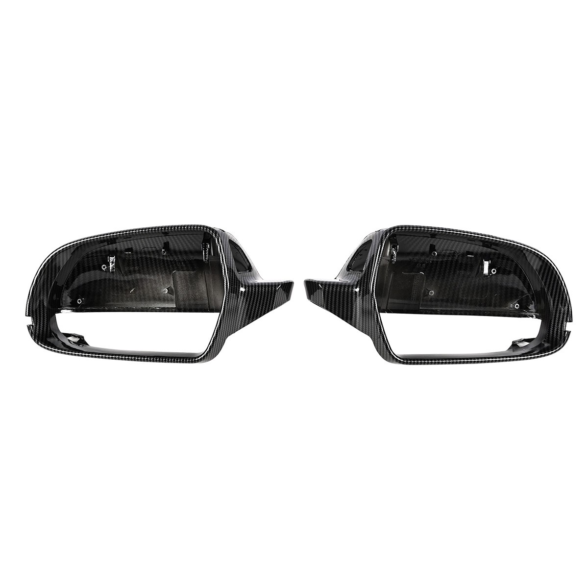 Carbon Fiber Look Mirror Cover Caps For Audi A5/S5 B8.5 2010-2016 W/ Lane Assist