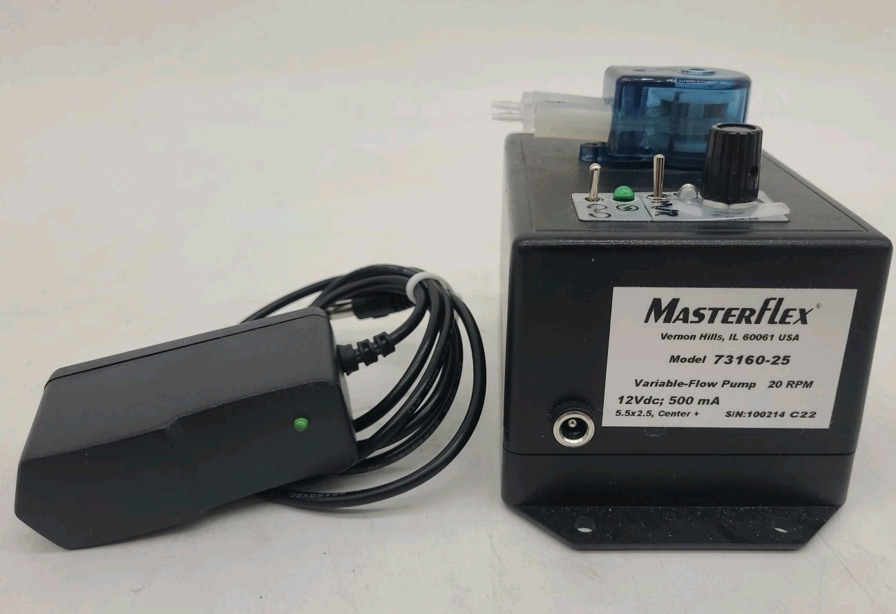 MasterFlex 73160-25 Variable-Flow Pump 20 RPM, 12 Vdc, 500 mA