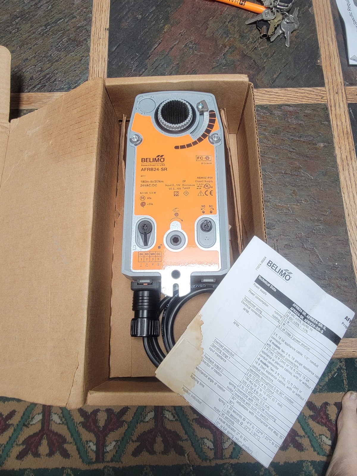 Belimo AFRB24-SR Spring Return Control Valve Actuator 24V AC/DC