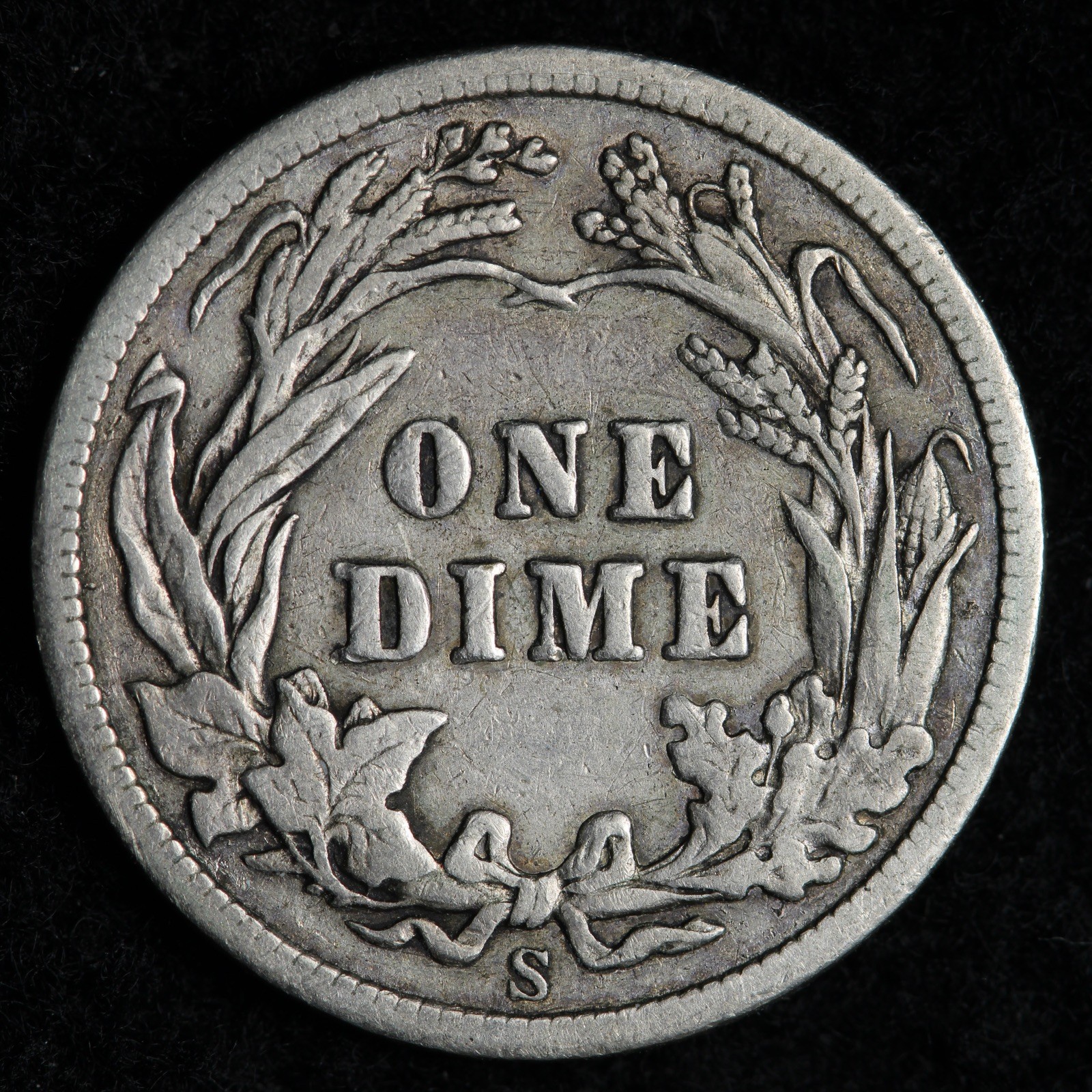 1910-S Barber Silver Dime XF++ E272 GZSFE