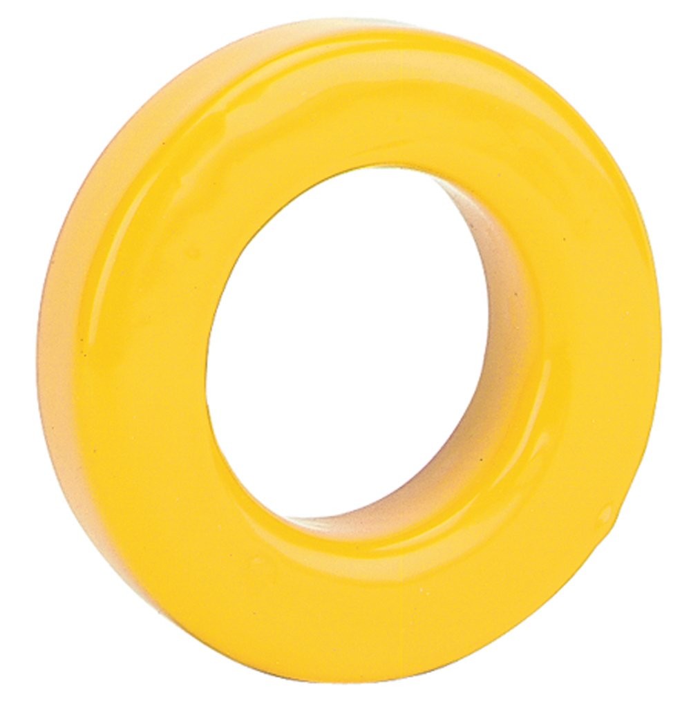 20oz Yellow Vinyl Coated Cast Iron Bat Weight for Speed and Strength Training