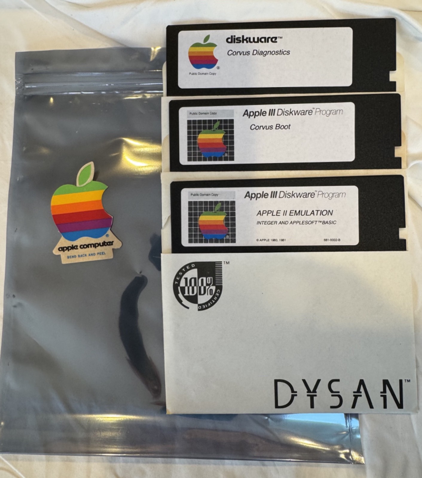 Apple III Computer Software Pack Corvus Hard Drive Boot / Diagnostics / Apple II
