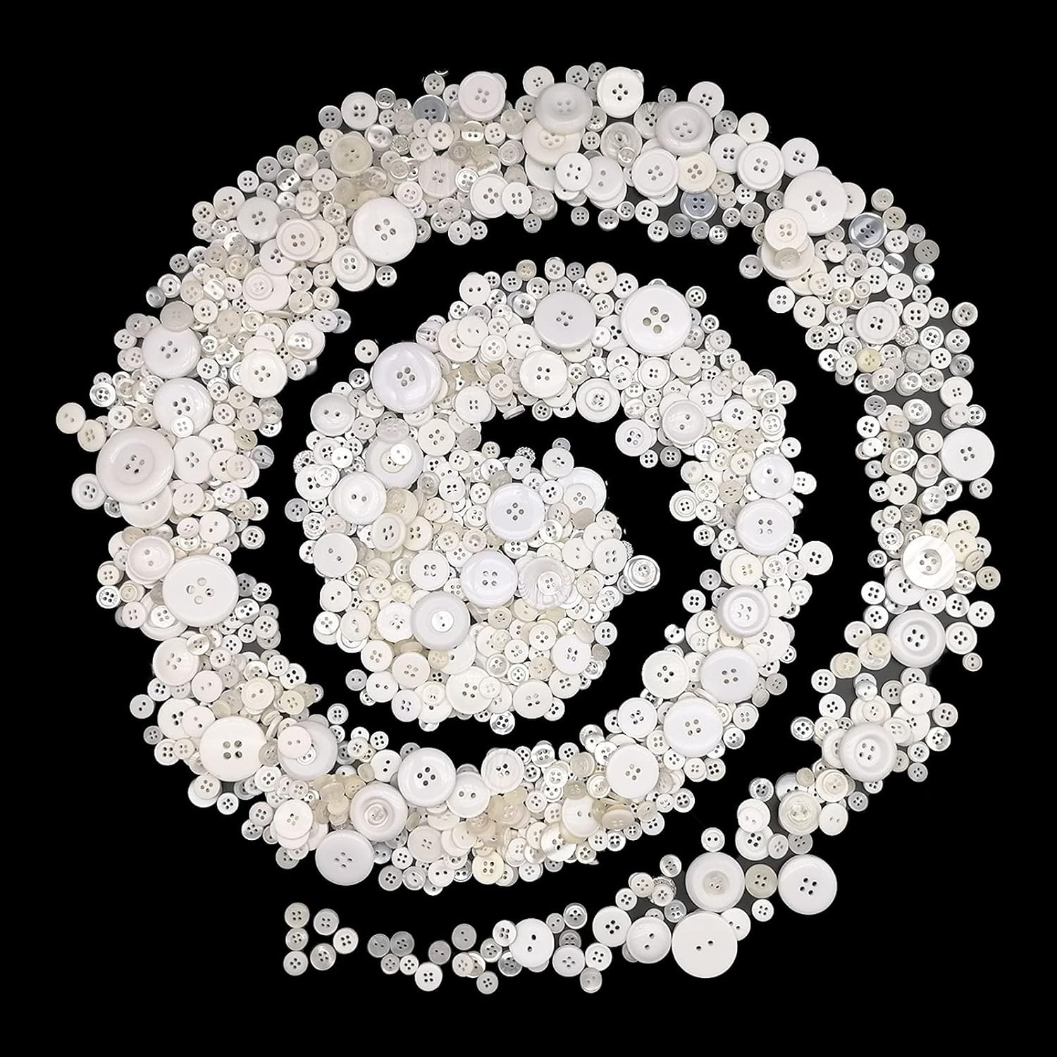 600-700Pcs White Buttons for Crafts Bulk Craft A,