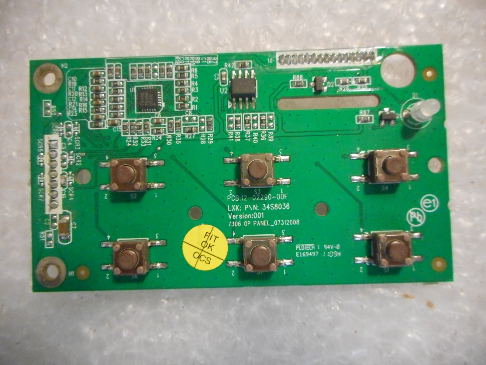 Dell Operation Control Panel & 2330 Printers THA01 PCB12-02290-00F 34S8036