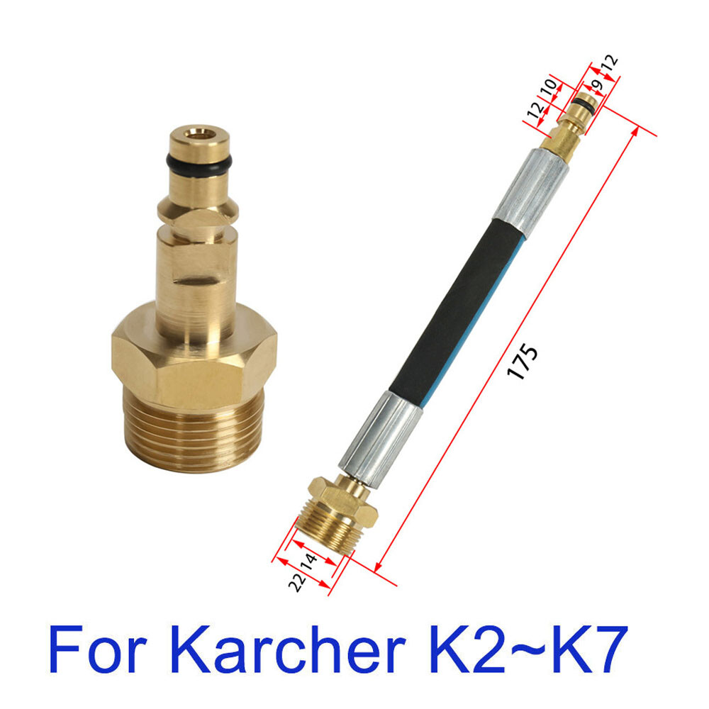 Quick High Pressure Washer M22 Adapter Gun Hose+Pipe Connector Convert Tool Kit