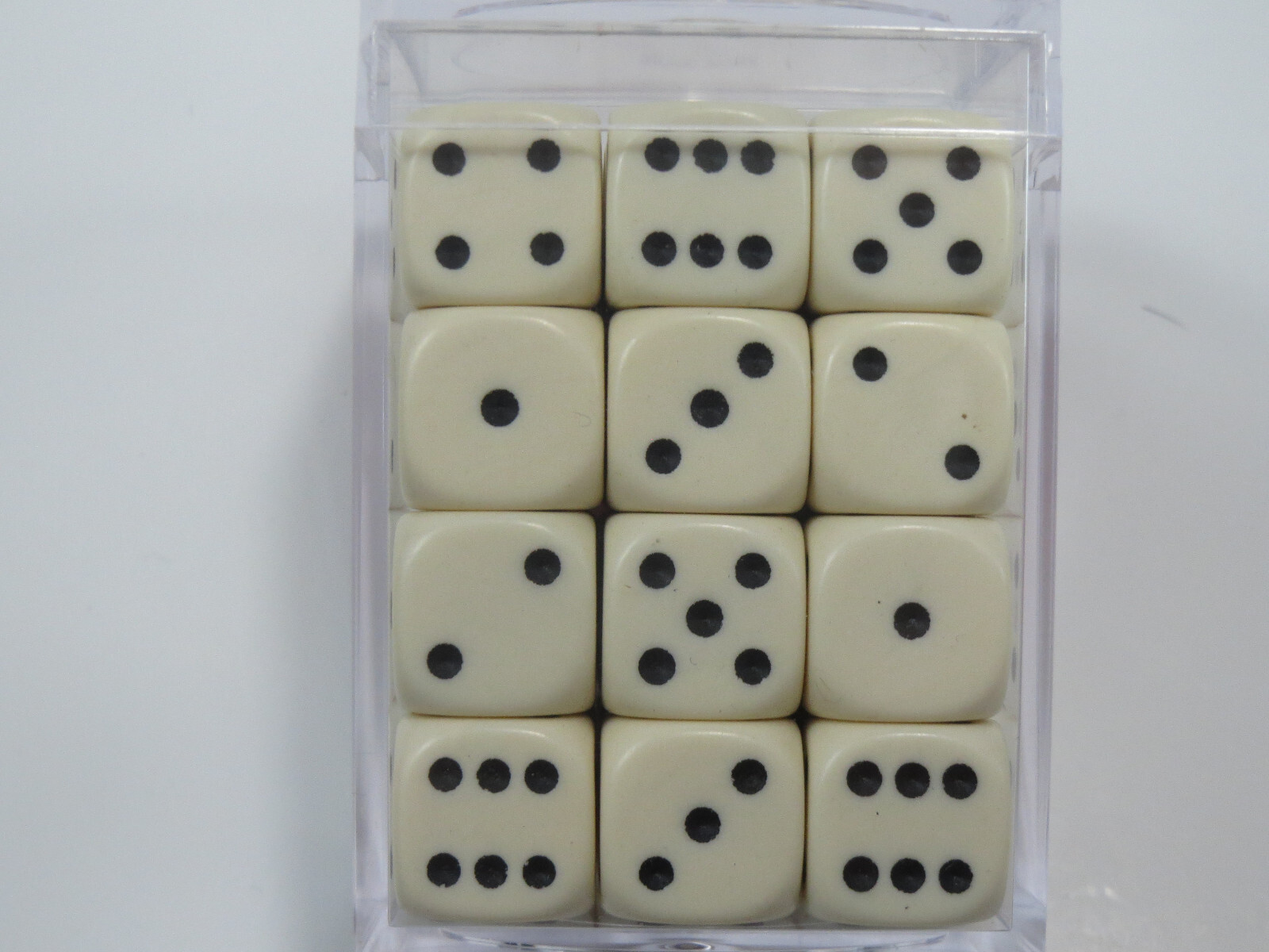 NEW Dice Cube Set of 36 D6 (12mm) - Opaque Ivory