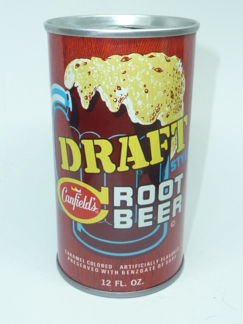 Empty Top Opened 12oz Canfield's Draft Root Beer S.S. Fan-Tab /  Cool Graphics !