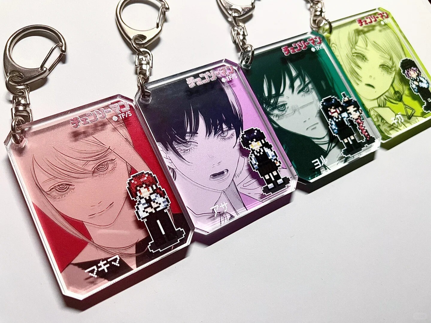 Chainsaw Man Makima Anime Keychain Acrylic Bag Pendant Key Chains Keyrings