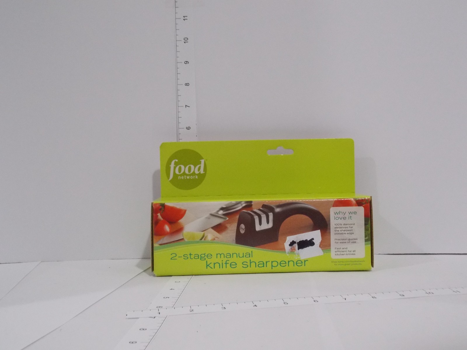 Food Network 2-Stage Manual Knife Sharpener New in Box Kitchen Tool