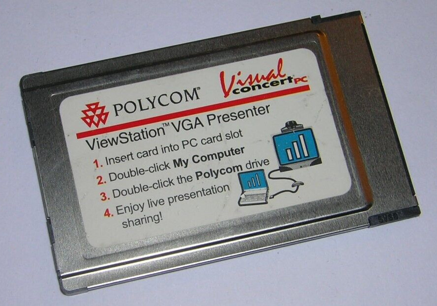 Polycom Visual Concert PC ViewStation VGA Presenter PCMCIA PC Card