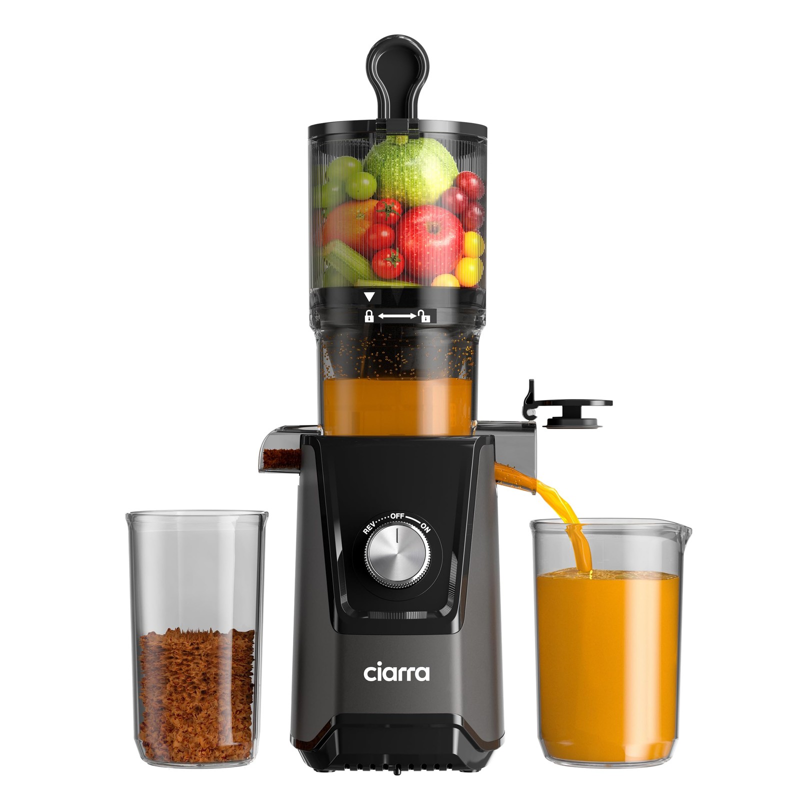 Cold Press Juicer - 4.3” XL Feed Chute, Quiet Motor, 406Oz BPA-Free Juicer Ma...