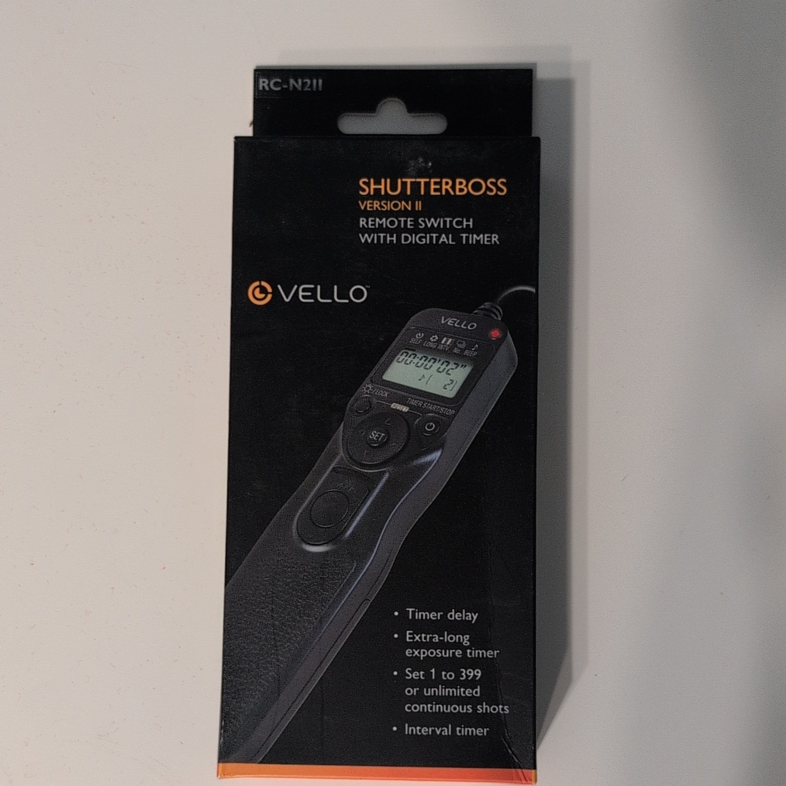 VELLO Shutterboss Version II Remote Switch Digital Timer RC-N2II for Nikon