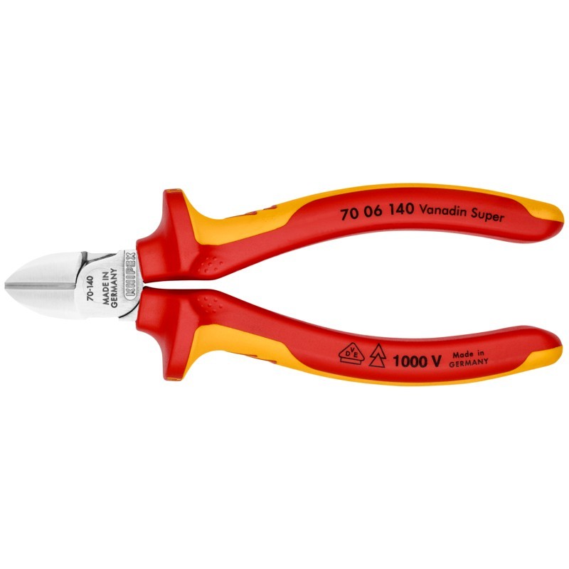 KNIPEX 70 06 140  5 1/2" Diagonal Cutters-1000V Insulated