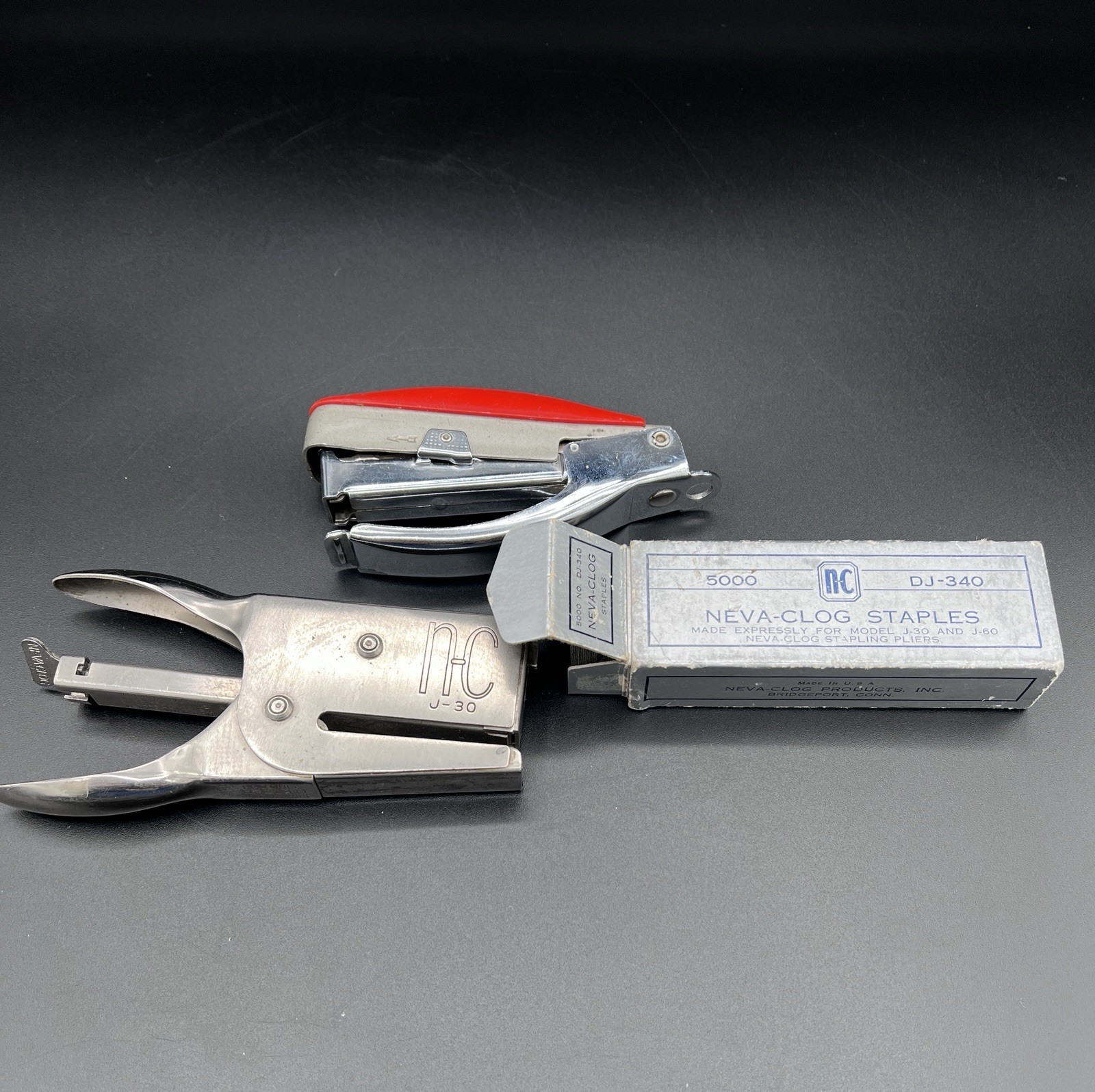 Vintage lot of Staplers/Staples C Model J 30 US Made FREE Shipping