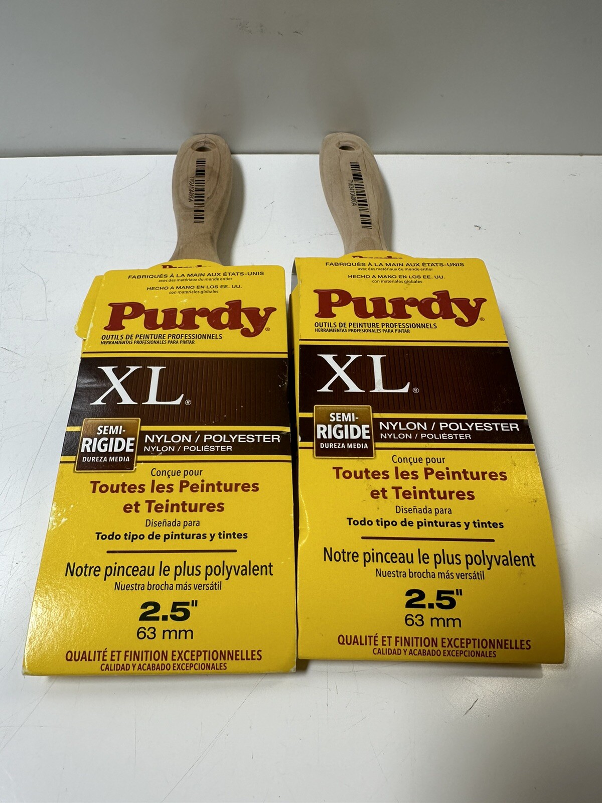 Set Of 2 - Purdy XL Nylon Polyester Paint Brush 2.5” 63mm Exceptional Quality