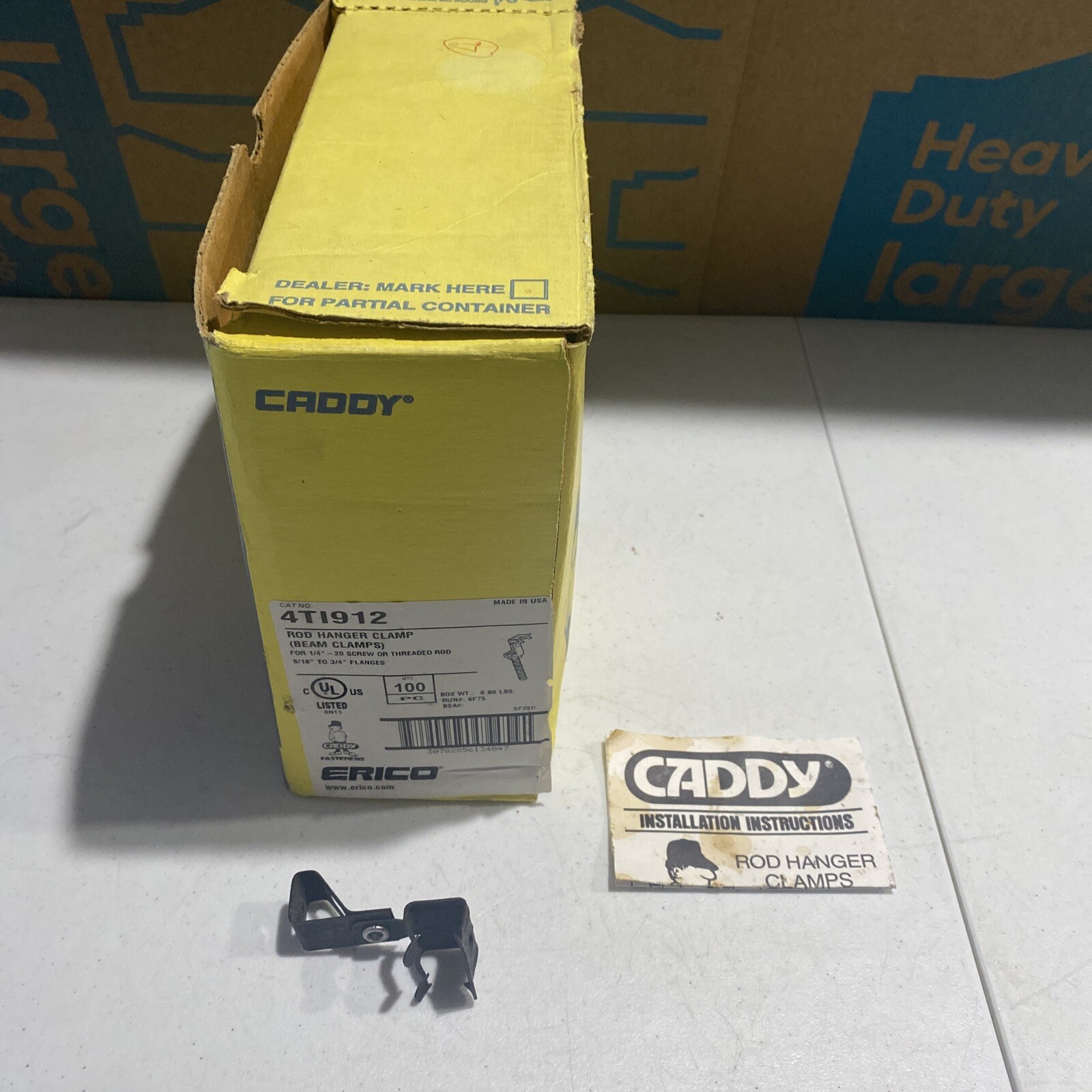 Erico Caddy 4TI912 Rod Hanger Clamp Lot Of (97)  9/16” To 3/4” Flanges