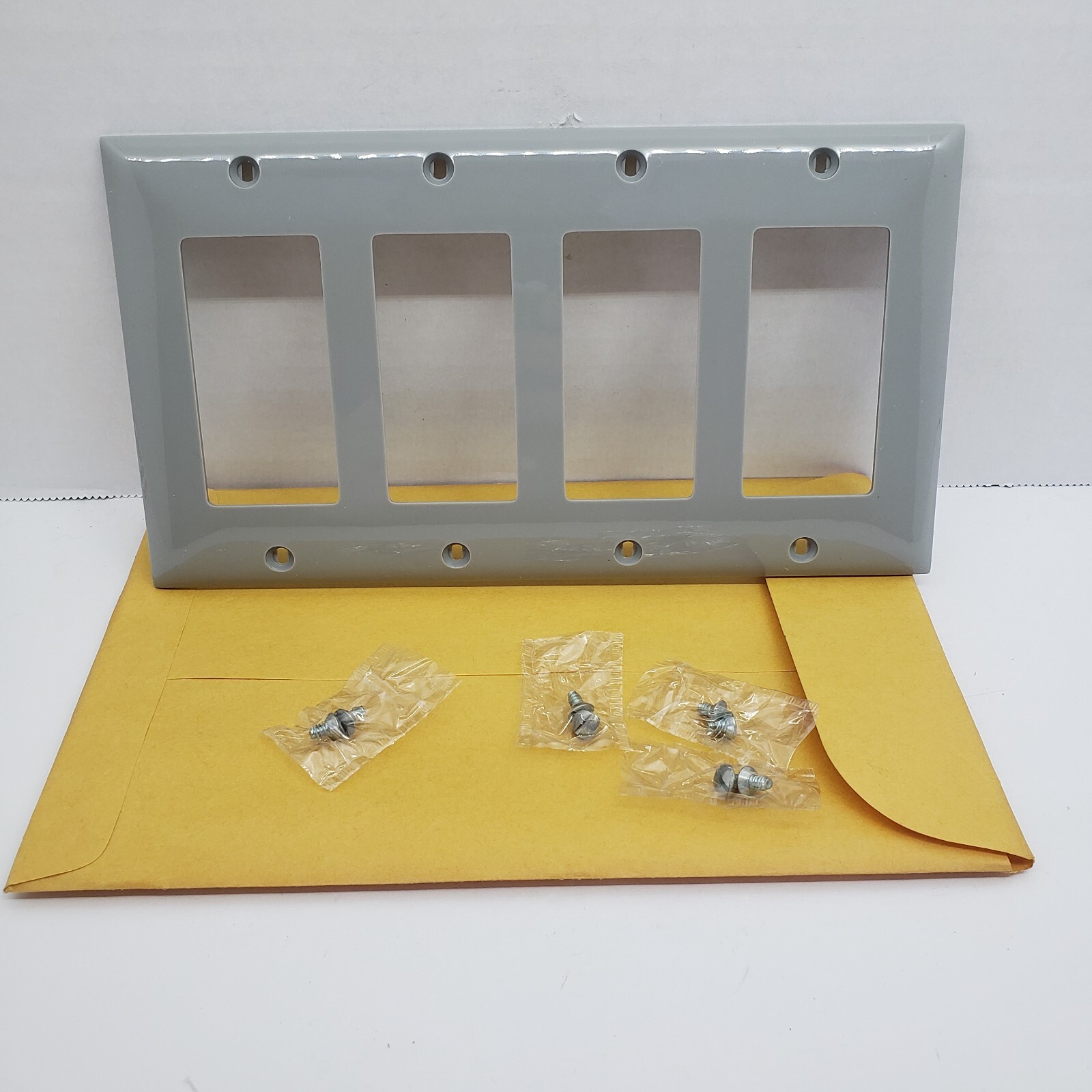 Mulberry  4-Gang GFCI Block Wall Plate Cover GRAY #77404G